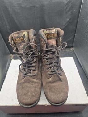 RedHead Brown Suede Kids' Lace-Up Boots